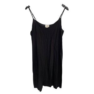 Wrap London Slip Dress Size 8 Sleeveless Cami Mini Dress Solid Black Lightweight